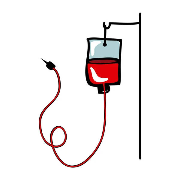 多彩的手绘制的轮廓的挂袋献血 — 图库矢量图片