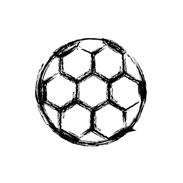Monochrome sketch of soccer ball — Stock Vector