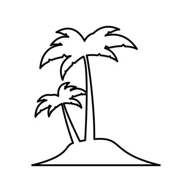 İki avuç içi simgesiyle siluet Adası