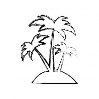 Üç avuç içi ile adanın tek renkli dağılımı