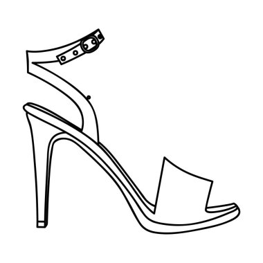 yüksek topuk Sandalet Ayakkabı tek renkli silüeti