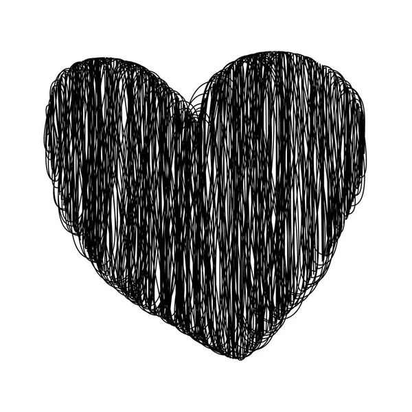 Silhueta desenho ícone de saúde do coração — Vetor de Stock