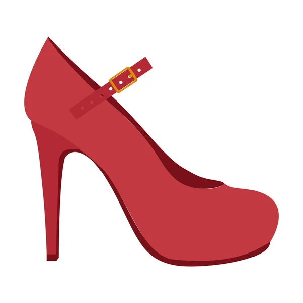 Farbe Silhouette von High Heel Schuh — Stockvektor