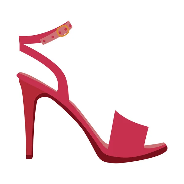 Цветной силуэт обуви на высоком каблуке — стоковый вектор