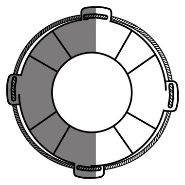tek renkli siluet flotasyon Hoop ip ve yarı gölge