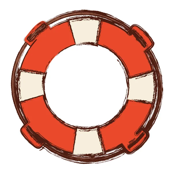 Bulanık renkli ip ile flotasyon hoop — Stok Vektör
