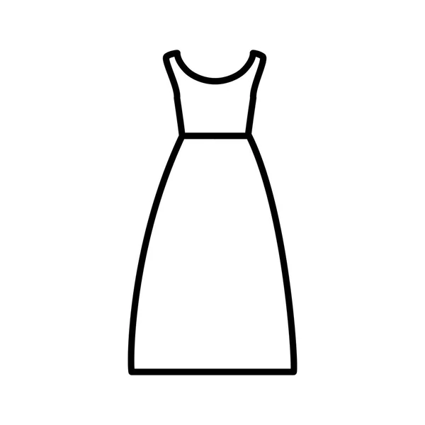 Σιλουέτα φόρεμα δεκαετία του ογδόντα στυλ ρετρό σχεδιασμό — Διανυσματικό Αρχείο