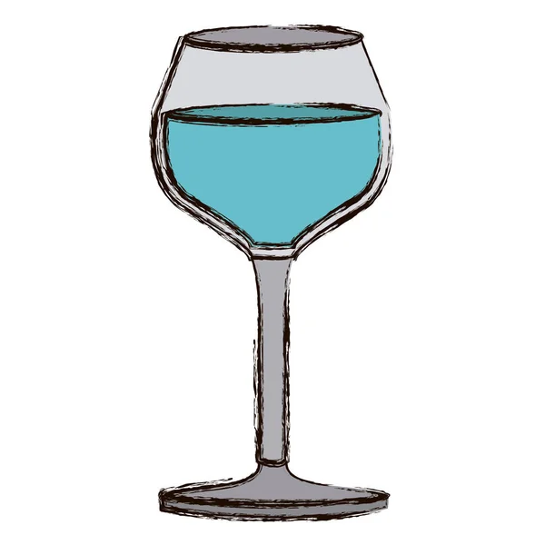 Couleur silhouette floue de verre bordeaux avec de l'eau — Image vectorielle