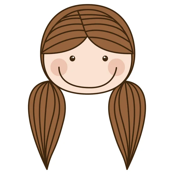 Caricatura Colorida Kawaii Rosto Menina Com Cabelo Curto Liso E Expressão  Facial De Ilustração Vetorial Surpresa Royalty Free SVG, Cliparts, Vetores,  e Ilustrações Stock. Image 78853958