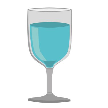 renkli bardak su ile şarap silüeti
