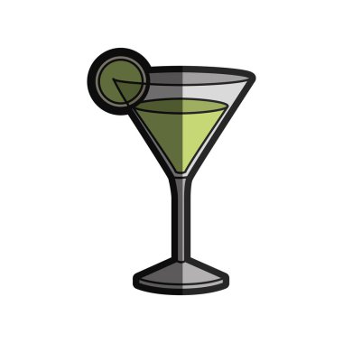 içki kokteyl cam vermut hafif renkli siluet dilim limon ile yarı gölge ile