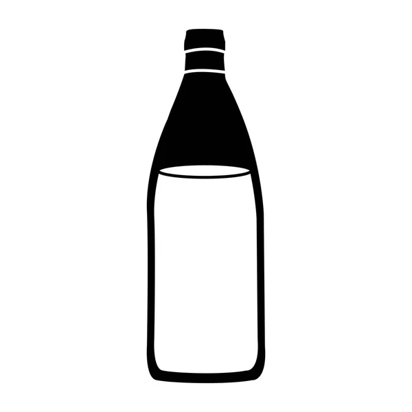 Czarne sylwetki z butelka wody — Wektor stockowy