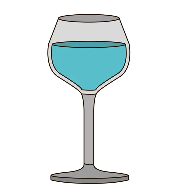 Silhouette claire de verre bordeaux avec de l'eau — Image vectorielle