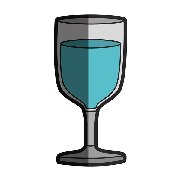 Işık şarap su ile yarı gölge silüeti renkli — Stok Vektör