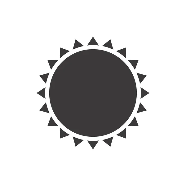 Silhouette grise avec soleil abstrait close up — Image vectorielle