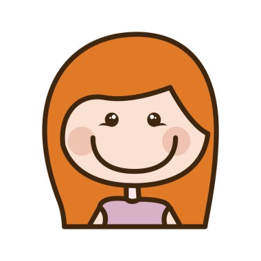 renk siluet çizgi film yarım vücut kız anlamlı gözleri