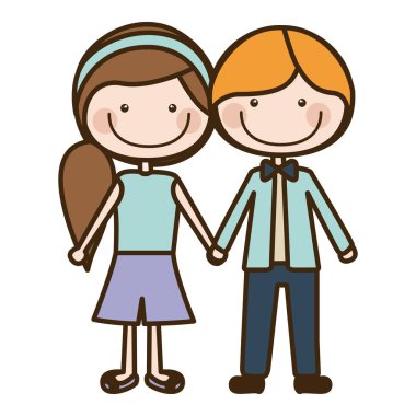 renk siluet çizgi film sarışın erkek saç ve kadın yan saç modeli ile alınan eller