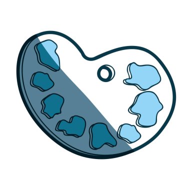 suluboya palet sanat Aracı'nın mavi siluet