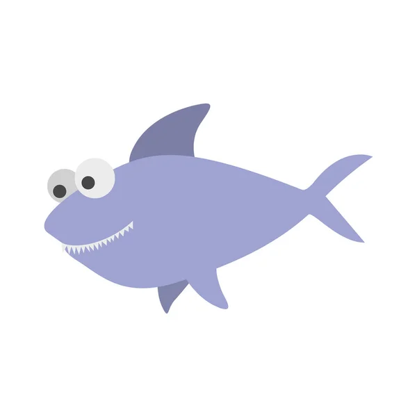 浅色的大鲨鱼的剪影 — 图库矢量图片