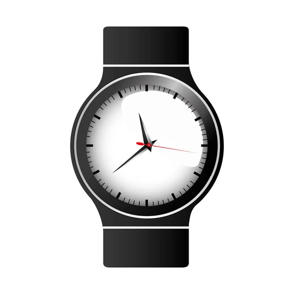 Gráfico realista de reloj de pulsera masculino — Vector de stock