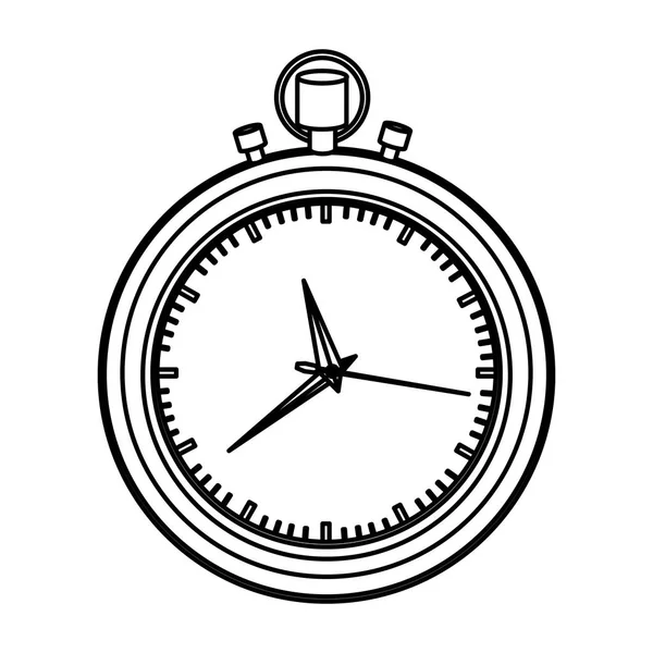 Μονόχρωμη περίγραμμα με μαύρο χρονόμετρο — Διανυσματικό Αρχείο