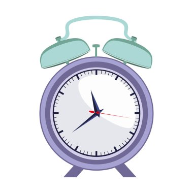 Gölge mor çalar saat ile renkli siluet