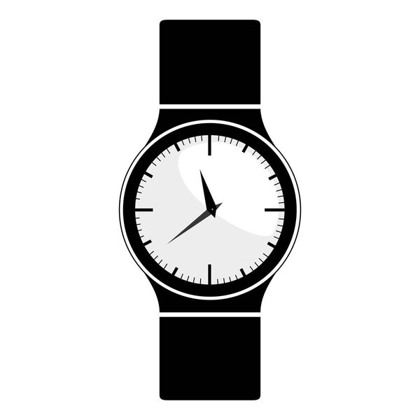 black silhouette with male wristwatch