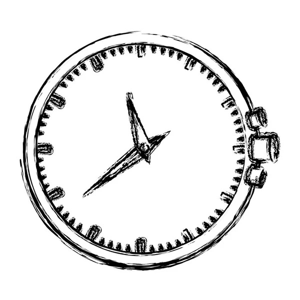 Silhueta monocromática borrada de relógio sem pulseira — Vetor de Stock