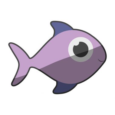 siluet çok renkli pastel balık ölçekler