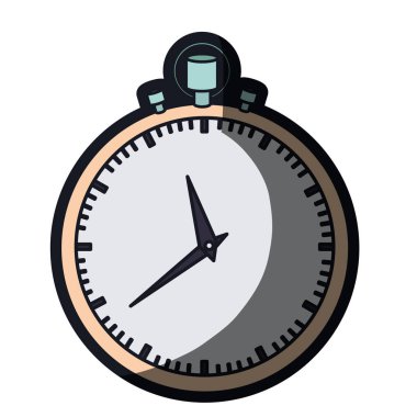 basit kronometre ve kalın kontur gerçekçi renk grafiği