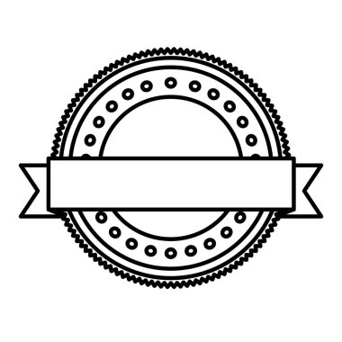 siluet hanedan dairesel şekil dekoratif kurdele ile pul ve noktalı