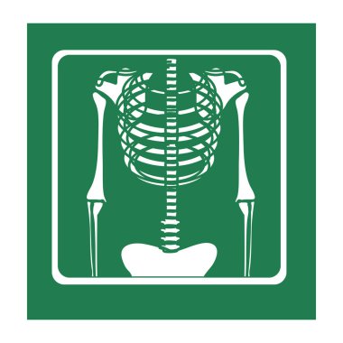 Göğüs Radyografi ile renkli kare çerçeve