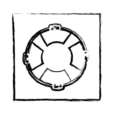 tek renkli siluet flotasyon hoop çerçevesi bulanık