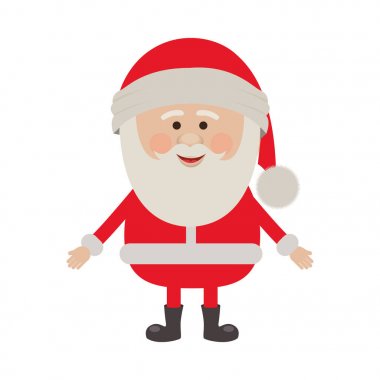 Claus santa sarılmak için bekleyen renkli siluet