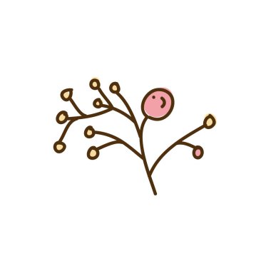 suluboya el kök tohumları ile çizilmiş silueti