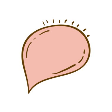 oval konuşma ışık renkli el çizilmiş silueti