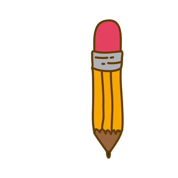 Helle handgezeichnete Silhouette des Bleistift-Symbols — Stockvektor