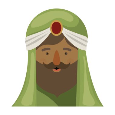 Wiseman karikatür mutlu Epifani gün tasarım