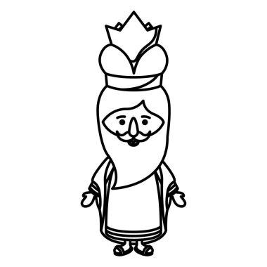 Wiseman karikatür mutlu Epifani gün tasarım