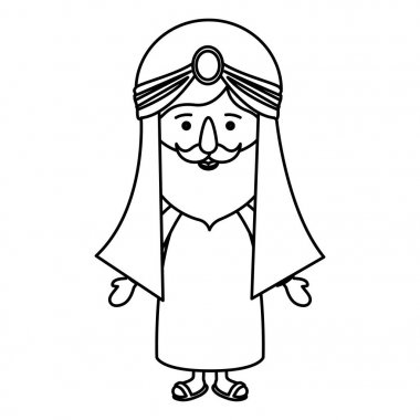 Wiseman karikatür mutlu Epifani gün tasarım