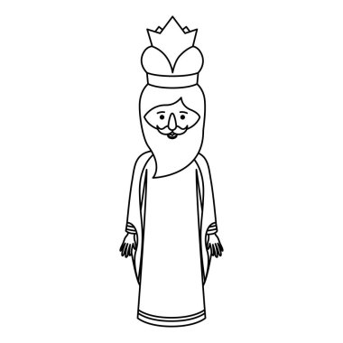 Wiseman karikatür mutlu Epifani gün tasarım