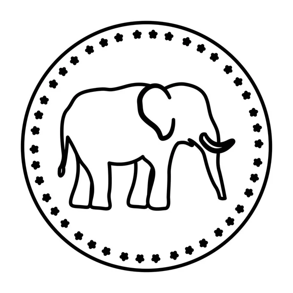 Elefante isolado de desenho de voto —  Vetores de Stock