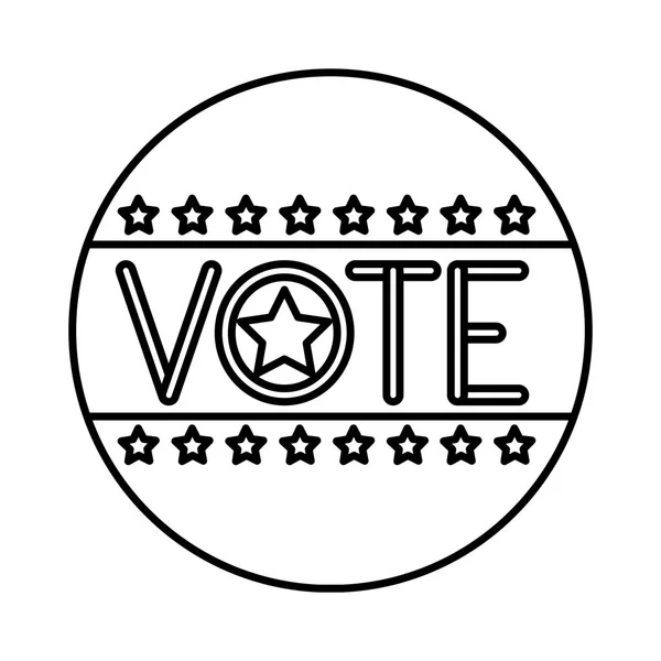 Sceau isolé timbre de vote design — Image vectorielle