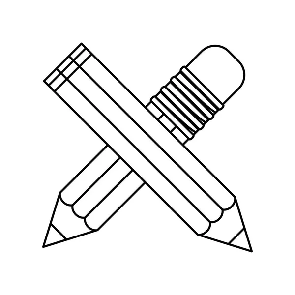 Изолированный карандаш школьного дизайна — стоковый вектор