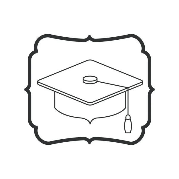 Tapa de graduación aislada del diseño escolar — Vector de stock