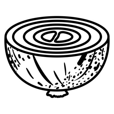 siyah closeup orta soğan silüeti