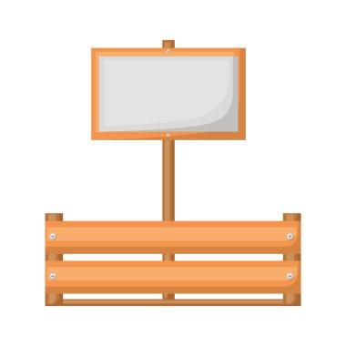 renkli afiş ile ahşap kutu silüeti