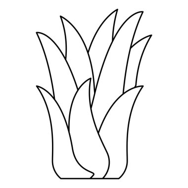 Mısır bitkisinin siyah siluet