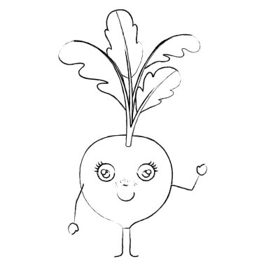 tek renkli karikatür pancar silüeti bulanık