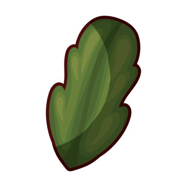 Beyaz arka plan ile kalın kontur ile pancar yaprağı